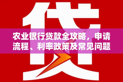 新埔农业银行贷款全攻略，申请流程、利率政策及常见问题解析