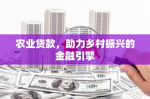 新埔农业贷款，助力乡村振兴的金融引擎