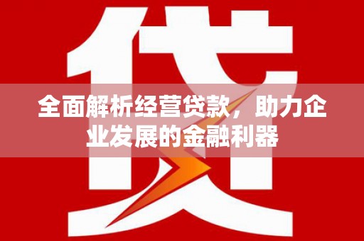 新埔全面解析经营贷款，助力企业发展的金融利器