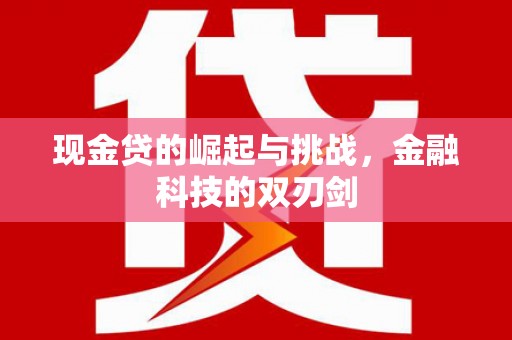 新埔现金贷的崛起与挑战，金融科技的双刃剑