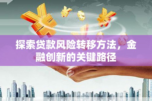 新埔探索贷款风险转移方法，金融创新的关键路径