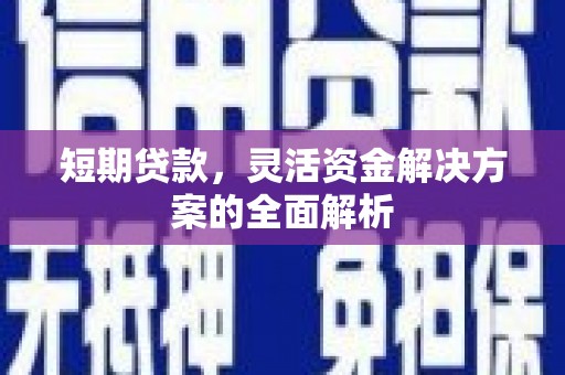 新埔短期贷款，灵活资金解决方案的全面解析