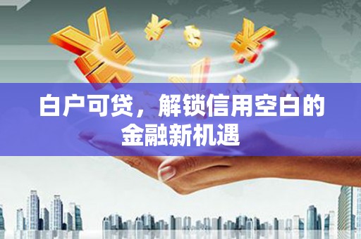 新埔白户可贷，解锁信用空白的金融新机遇