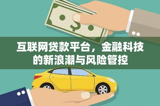 新埔互联网贷款平台，金融科技的新浪潮与风险管控