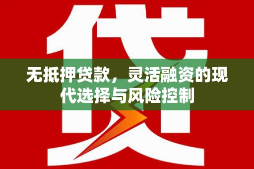新埔无抵押贷款，灵活融资的现代选择与风险控制