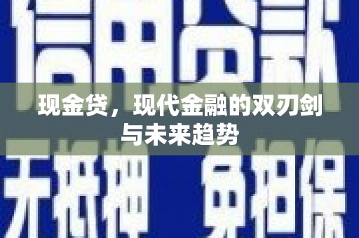 新埔现金贷，现代金融的双刃剑与未来趋势