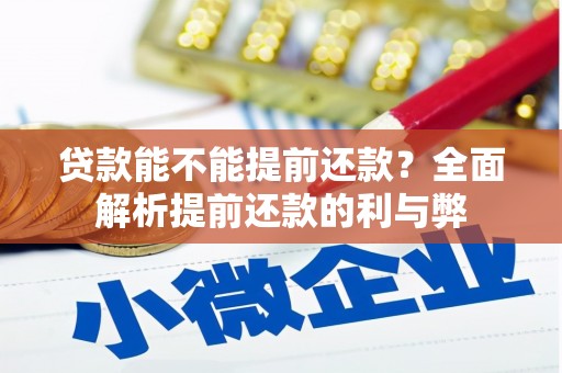 新埔贷款能不能提前还款？全面解析提前还款的利与弊