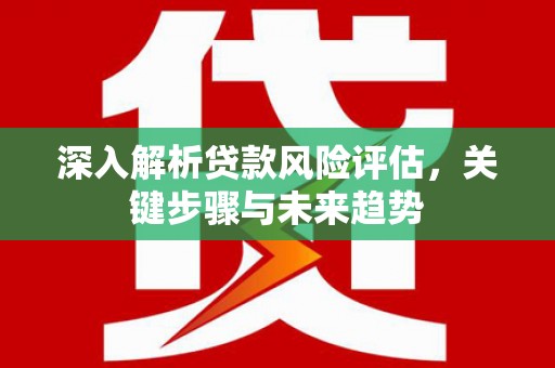 新埔深入解析贷款风险评估，关键步骤与未来趋势
