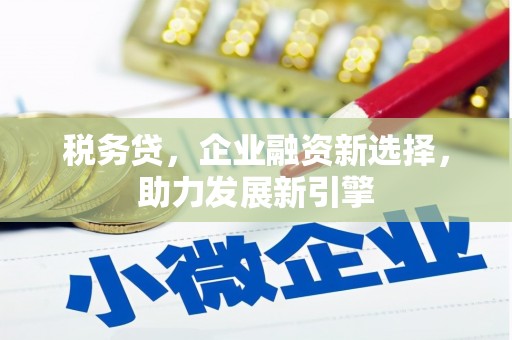新埔税务贷，企业融资新选择，助力发展新引擎