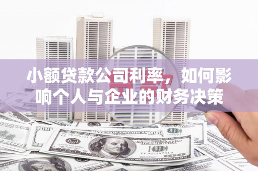 新埔小额贷款公司利率，如何影响个人与企业的财务决策
