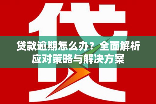 新埔贷款逾期怎么办？全面解析应对策略与解决方案