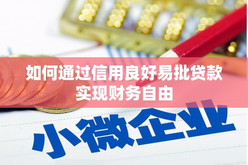 新埔如何通过信用良好易批贷款实现财务自由