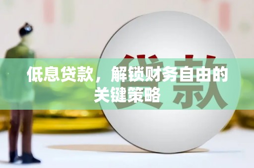 新埔低息贷款，解锁财务自由的关键策略