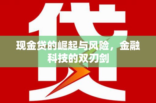 新埔现金贷的崛起与风险，金融科技的双刃剑