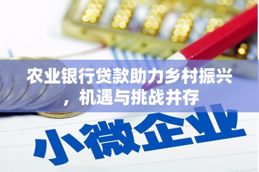 新埔农业银行贷款助力乡村振兴，机遇与挑战并存