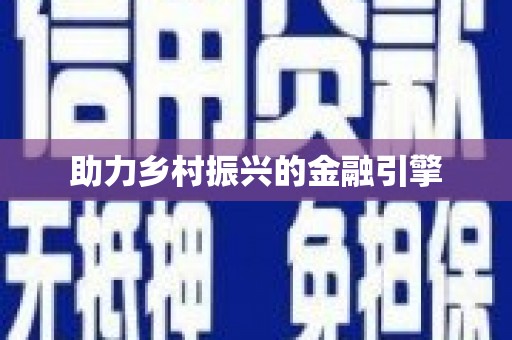 新埔助力乡村振兴的金融引擎
