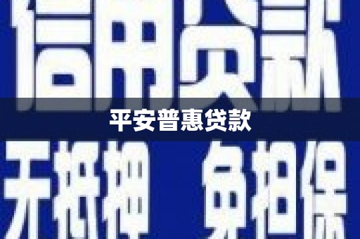 新埔平安普惠贷款